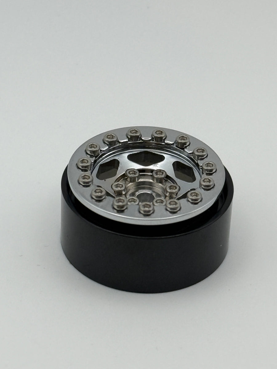 6 of Diamonds 1.0 Beadlock Wheels Chrome 0 Offset