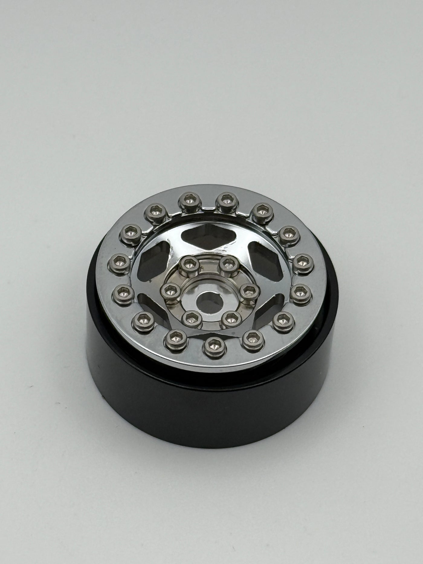6 of Diamonds 1.0 Beadlock Wheels Chrome 0 Offset