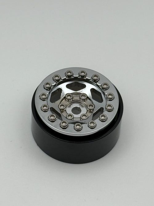 6 of Diamonds 1.0 Beadlock Wheels Chrome 0 Offset