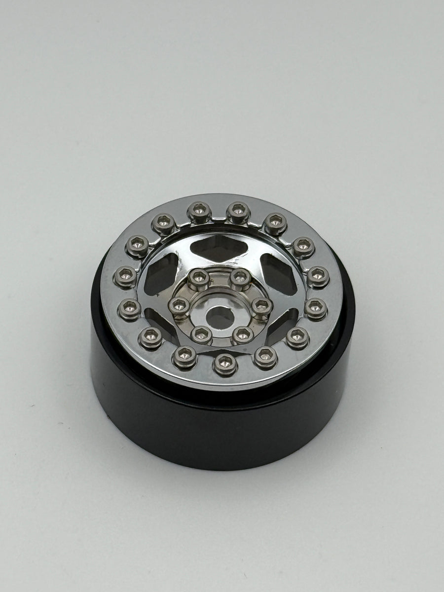 6 of Diamonds 1.0 Beadlock Wheels Chrome 0 Offset
