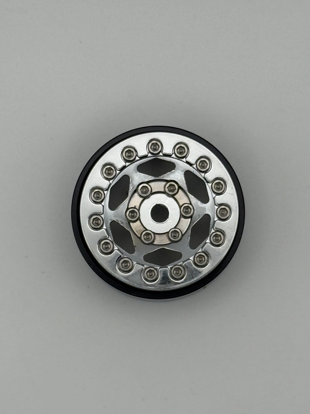 6 of Diamonds 1.0 Beadlock Wheels Chrome 0 Offset