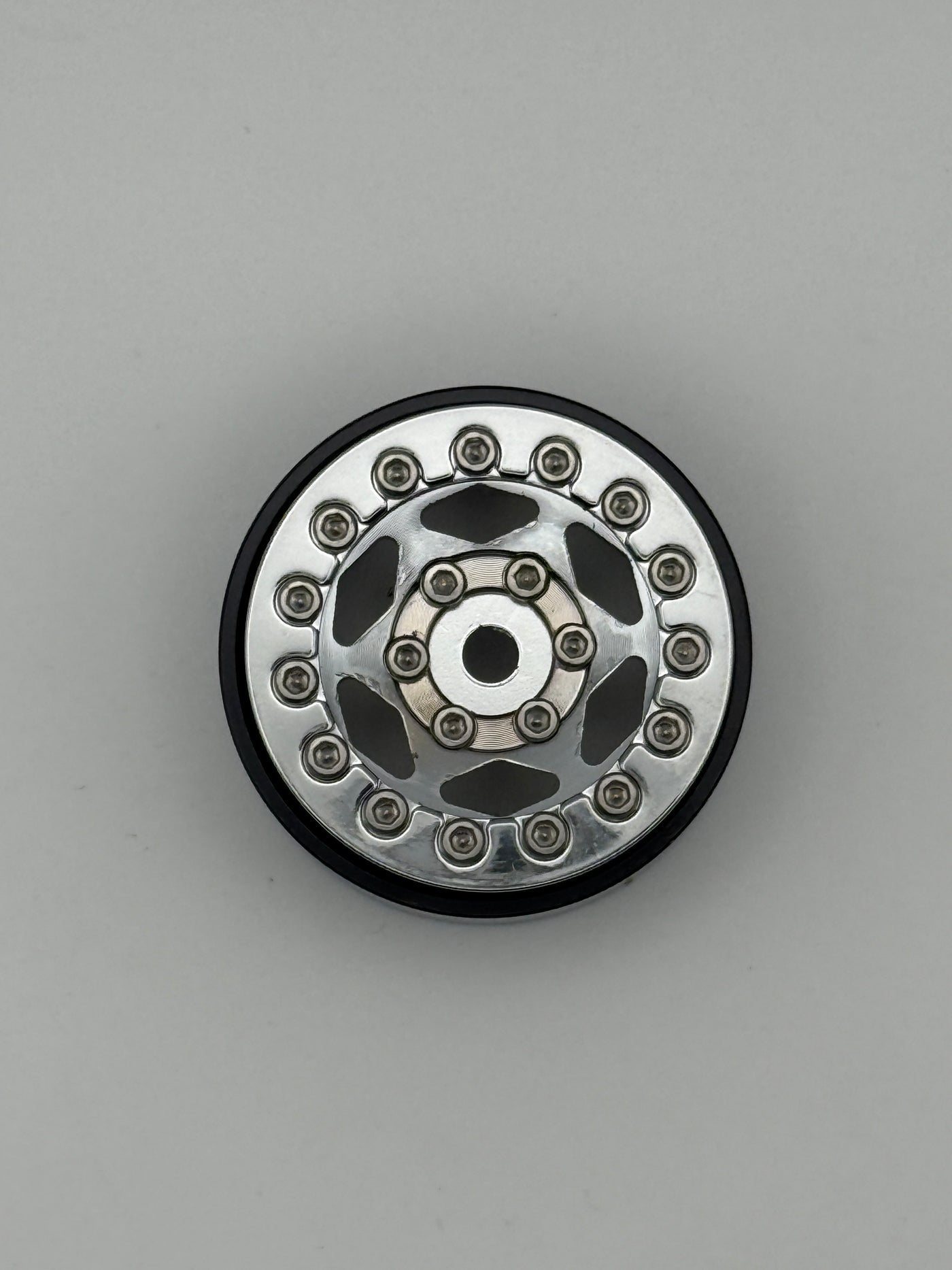 6 of Diamonds 1.0 Beadlock Wheels Chrome 0 Offset