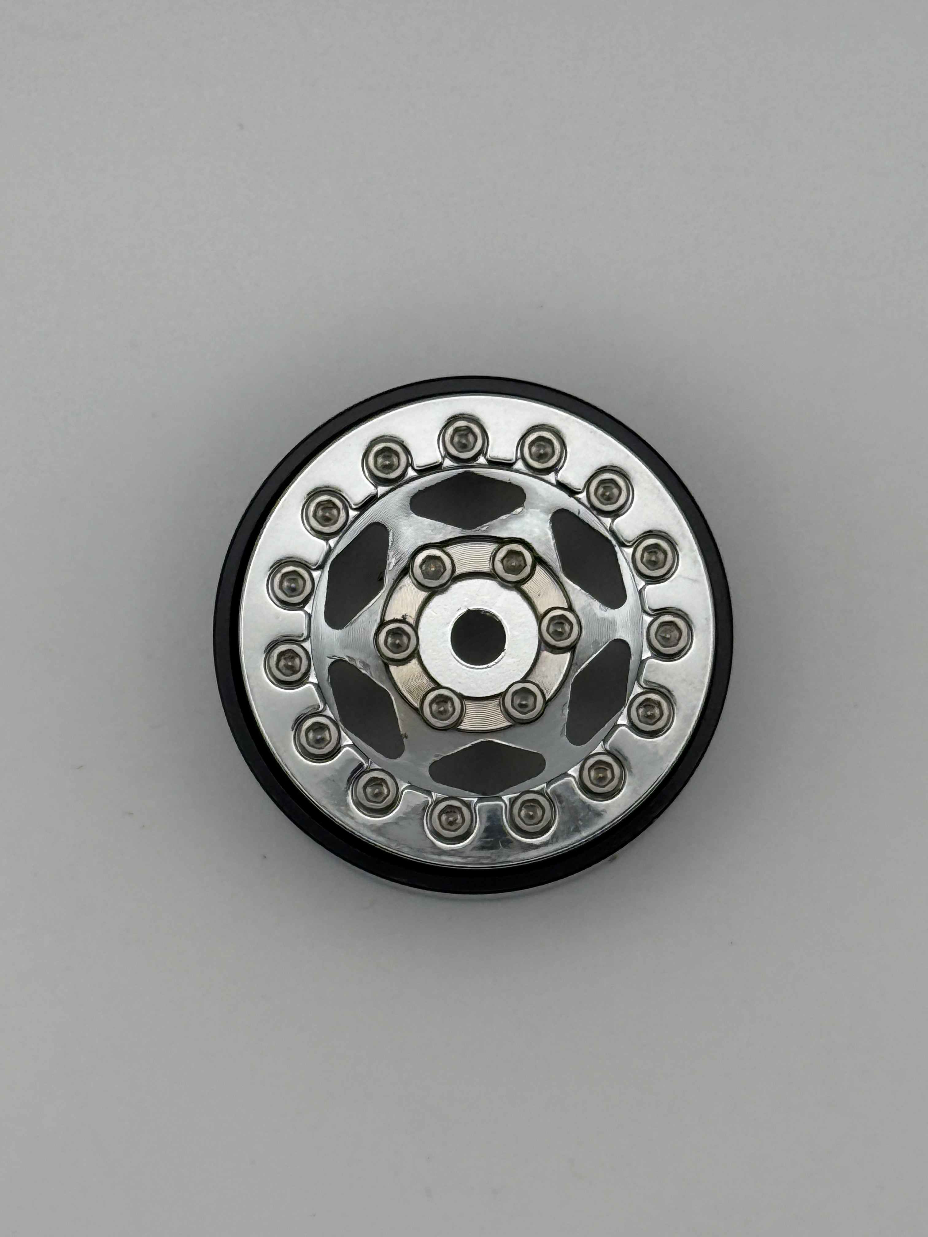 6 of Diamonds 1.0 Beadlock Wheels Chrome 0 Offset