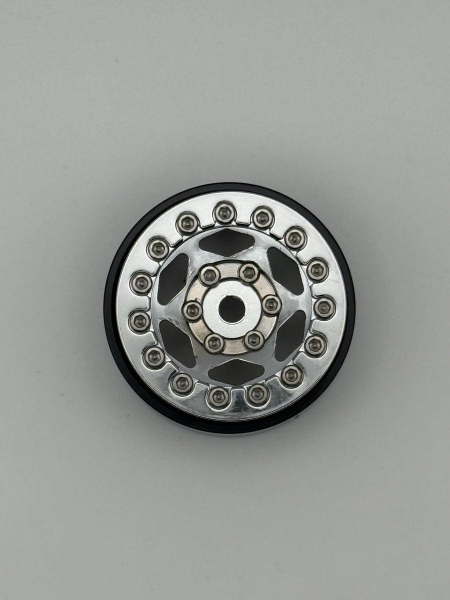 6 of Diamonds 1.0 Beadlock Wheels Chrome 0 Offset
