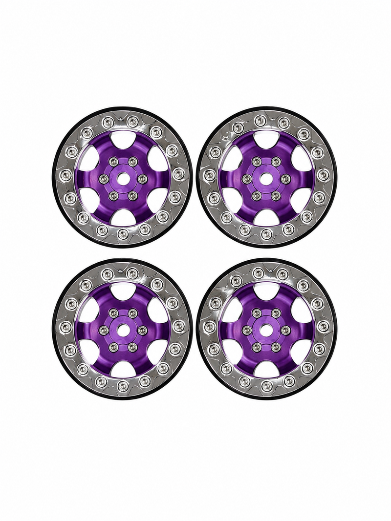 Mamba37 1.3 Beadlock Wheels Anodized Purple