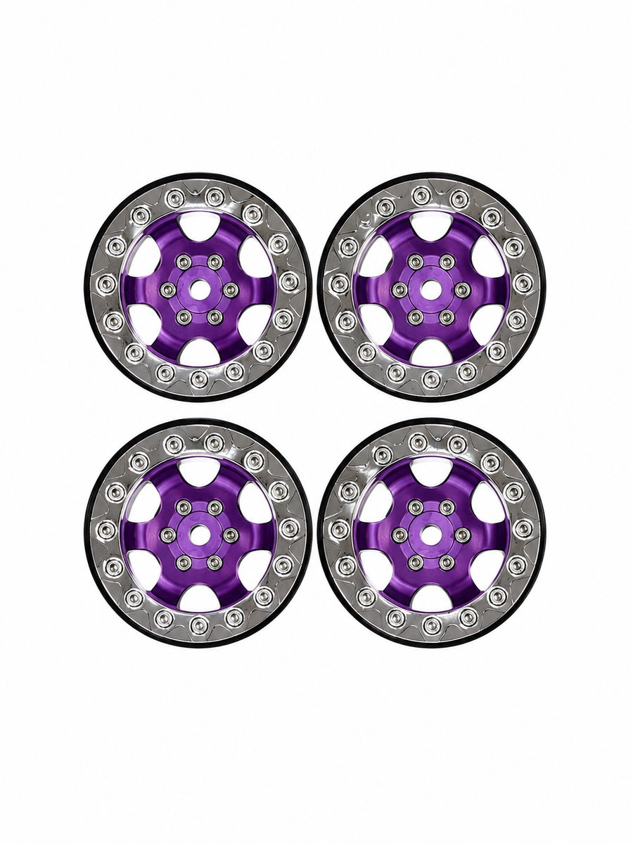 Mamba37 1.3 Beadlock Wheels Anodized Purple
