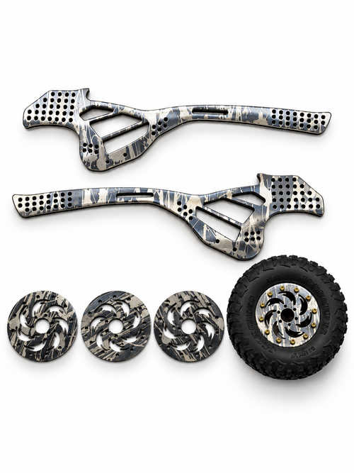 Custom Anodized Tiger Snake/Wheel Combo