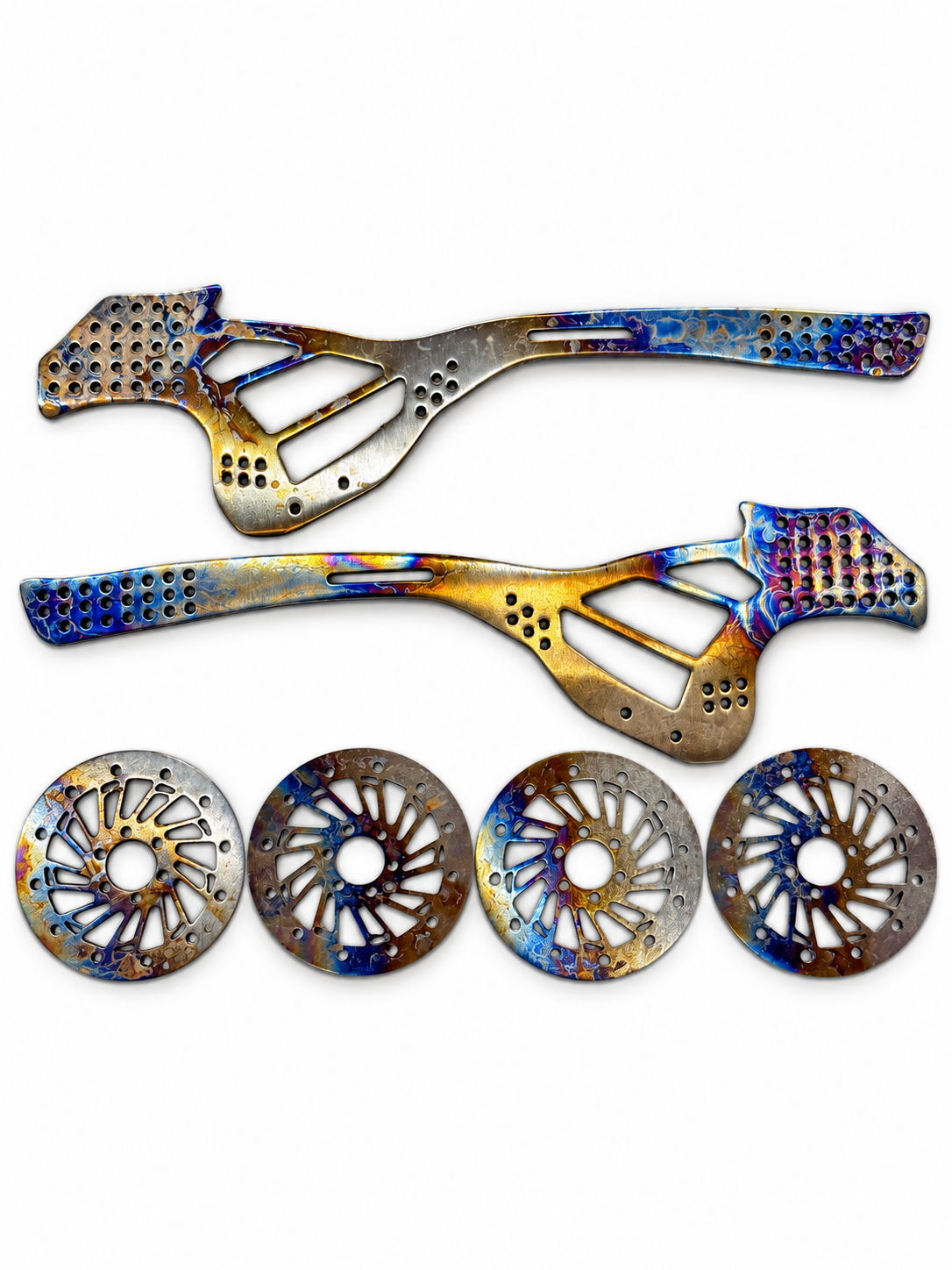 Lightning Anodized Titanium Tiger Snake Chassis Kit and 1.3 Venoms